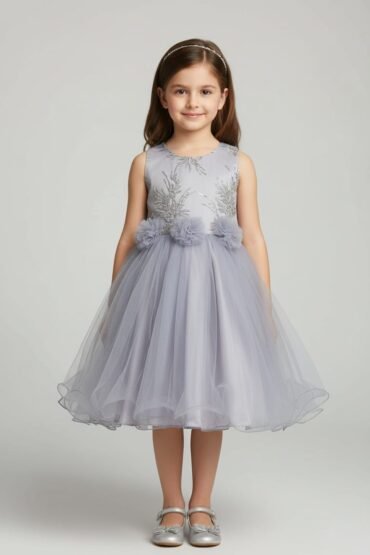 GREY BARBIE FROCK