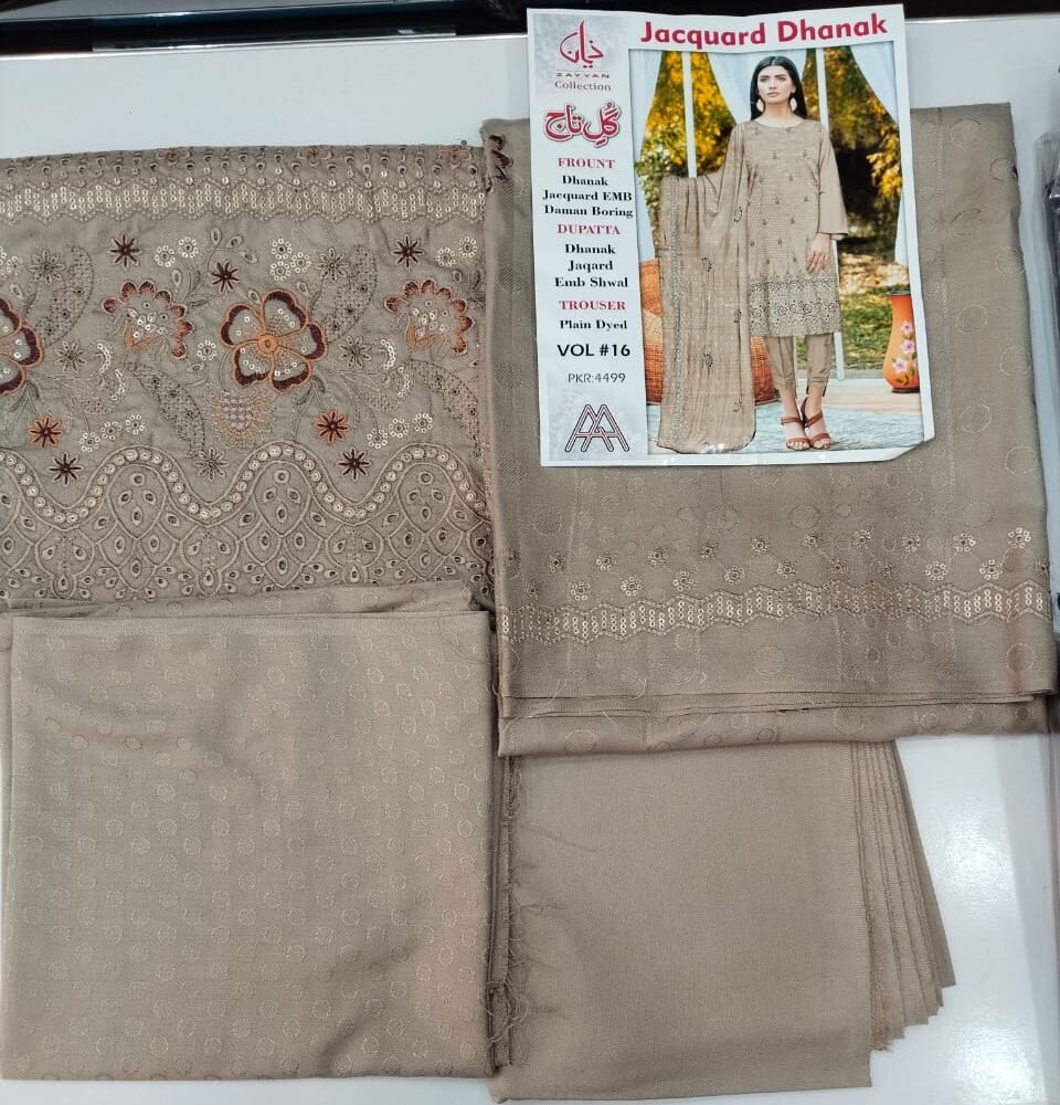 ARTTICLE 07 DIGITAL PRINTED KARANDI MULTI EMB SHIRT WITH DIGITAL PRINTED KARANDI DUPATTAAND PLAIN DYED KARANDI TROUSER