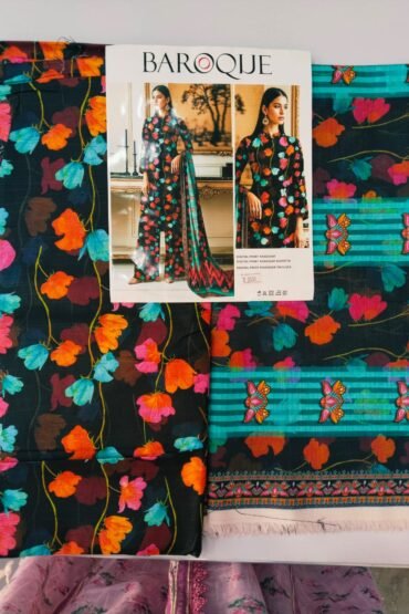 BARQUE PRINTED KHADAR SUIT