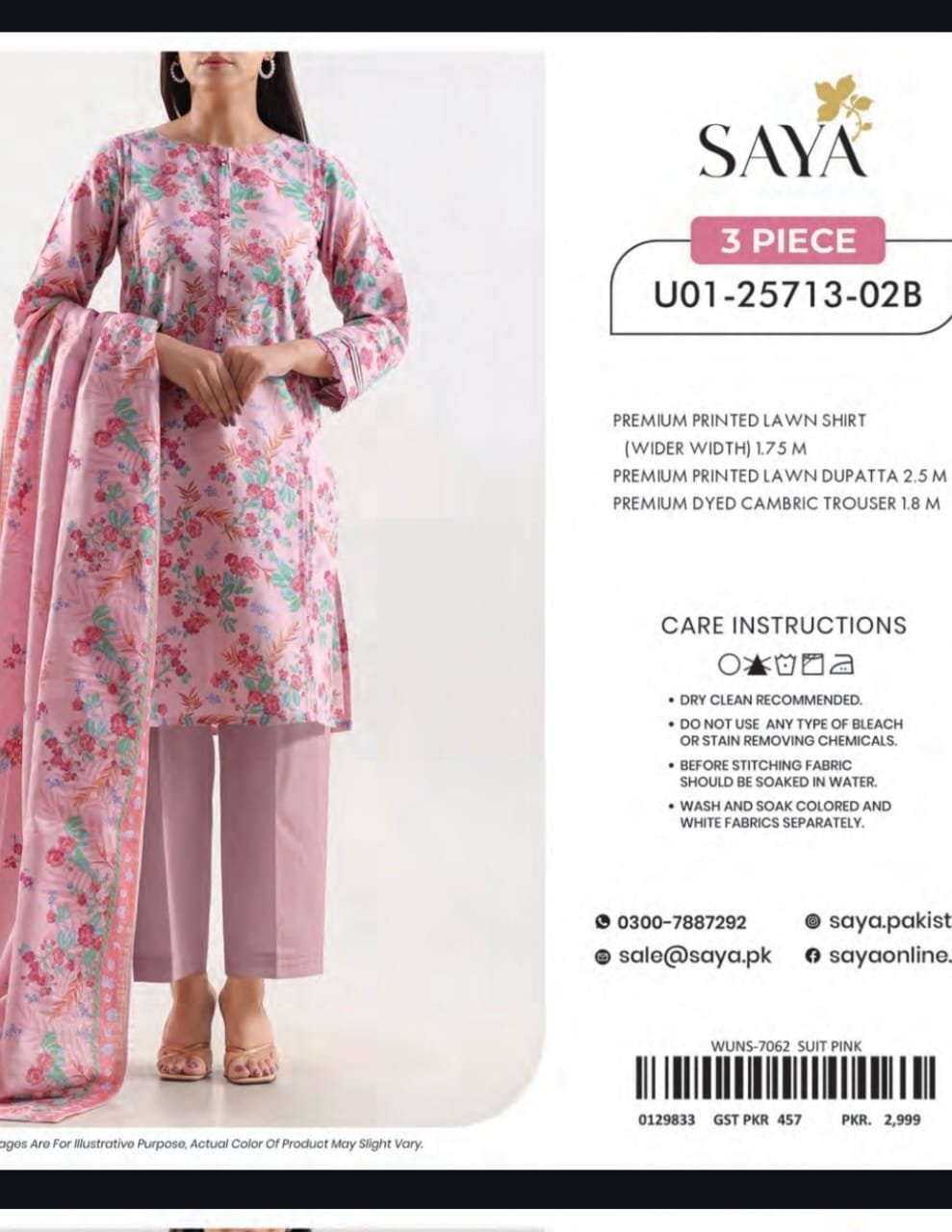 SAYA 3 PC SUMMER COLLECTION