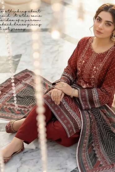 BELLEZA 3 PC LAWN UNSTIHED SUIT