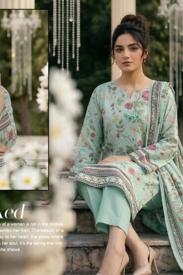 BELLEZA 3 PC LAWN UNSTICHED SUIT