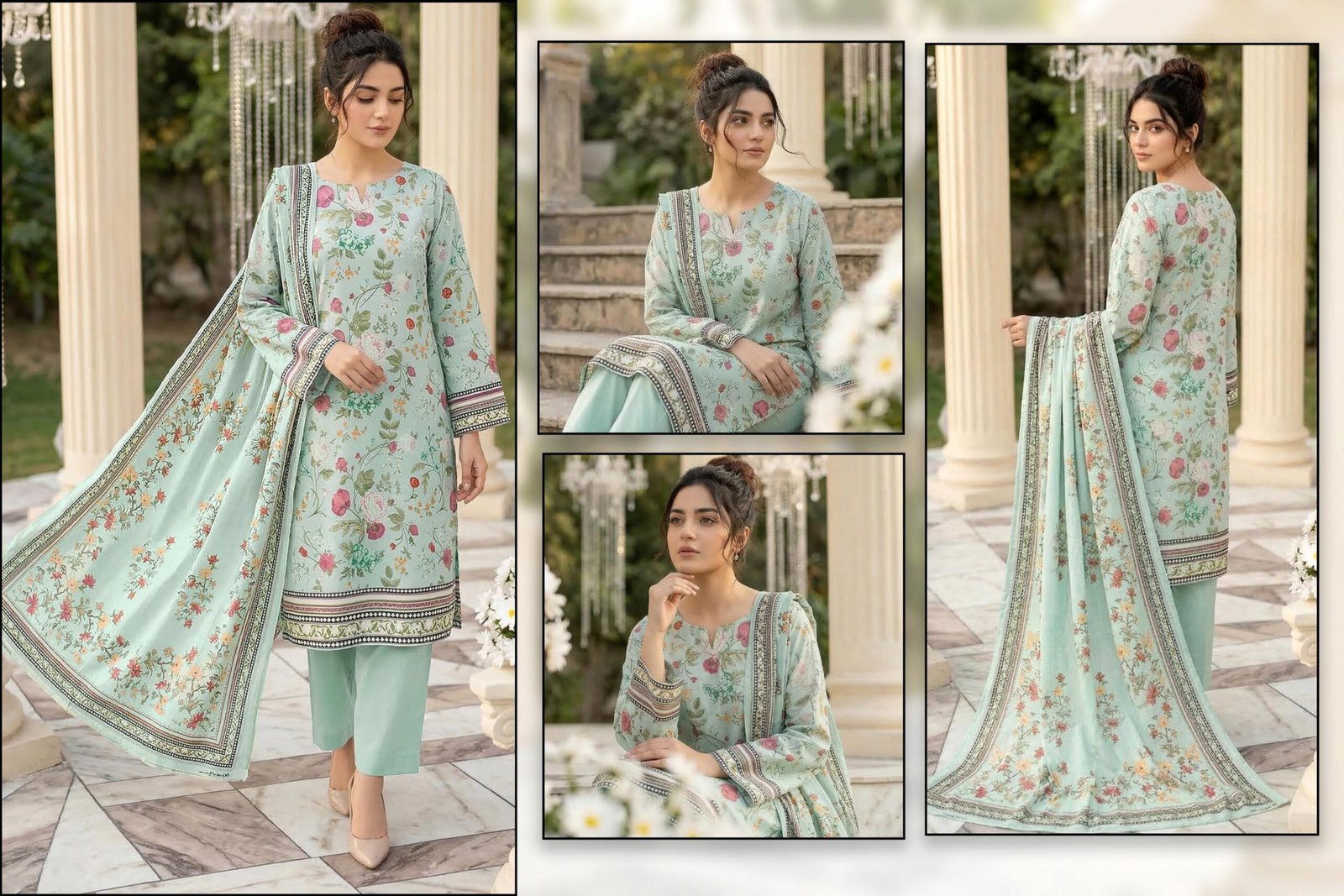 BELLEZA 3 PC LAWN UNSTICHED SUIT - Image 2
