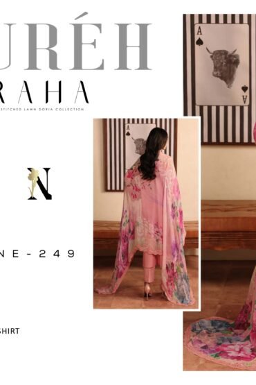 NUREH RAHA UNSTICHED DORIA LAWN 3 PC