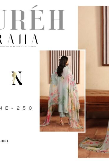 NUREH RAHA UNSTICHED DORIA LAWN 3 PC