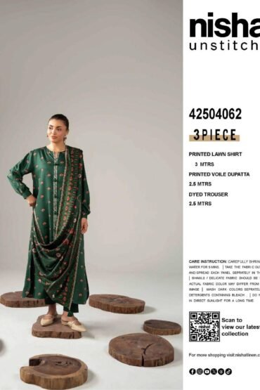 NISHAT PRINTED LAWN 3PC UNSTICHED