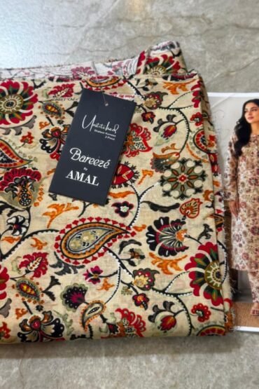 bareeza 2 pc unstiched printed